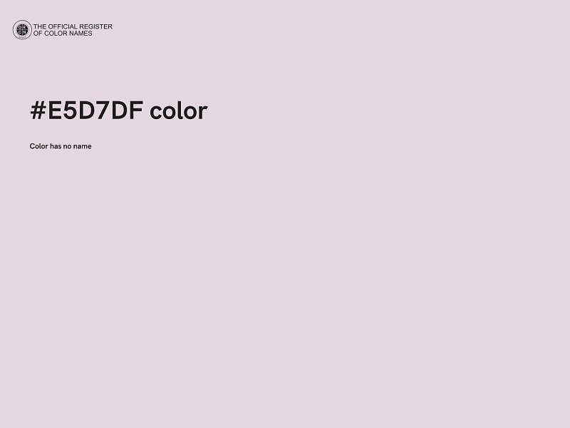 #E5D7DF color image