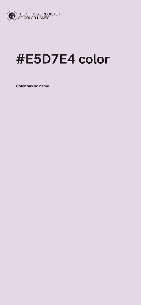 #E5D7E4 color image