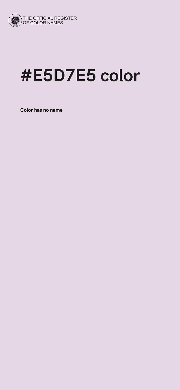 #E5D7E5 color image