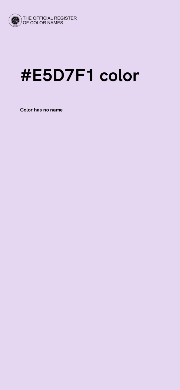 #E5D7F1 color image