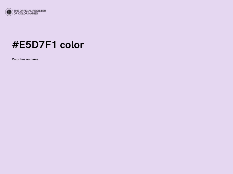 #E5D7F1 color image