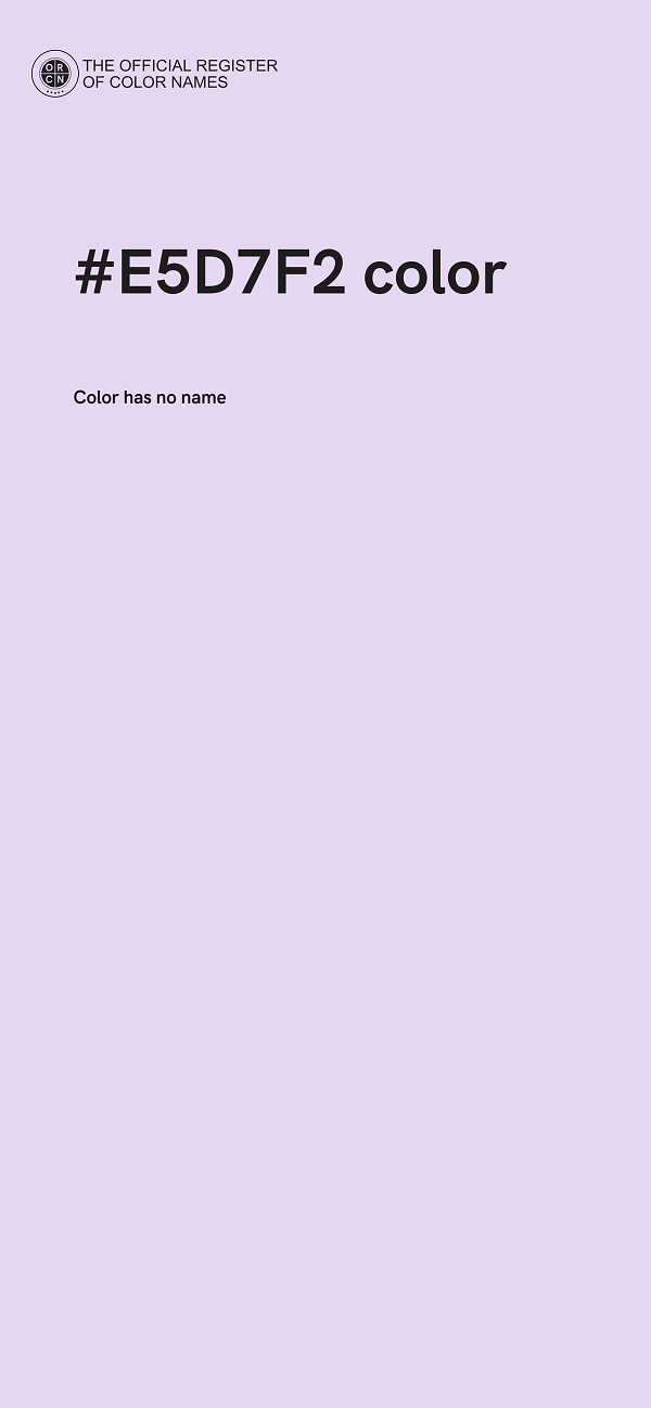 #E5D7F2 color image