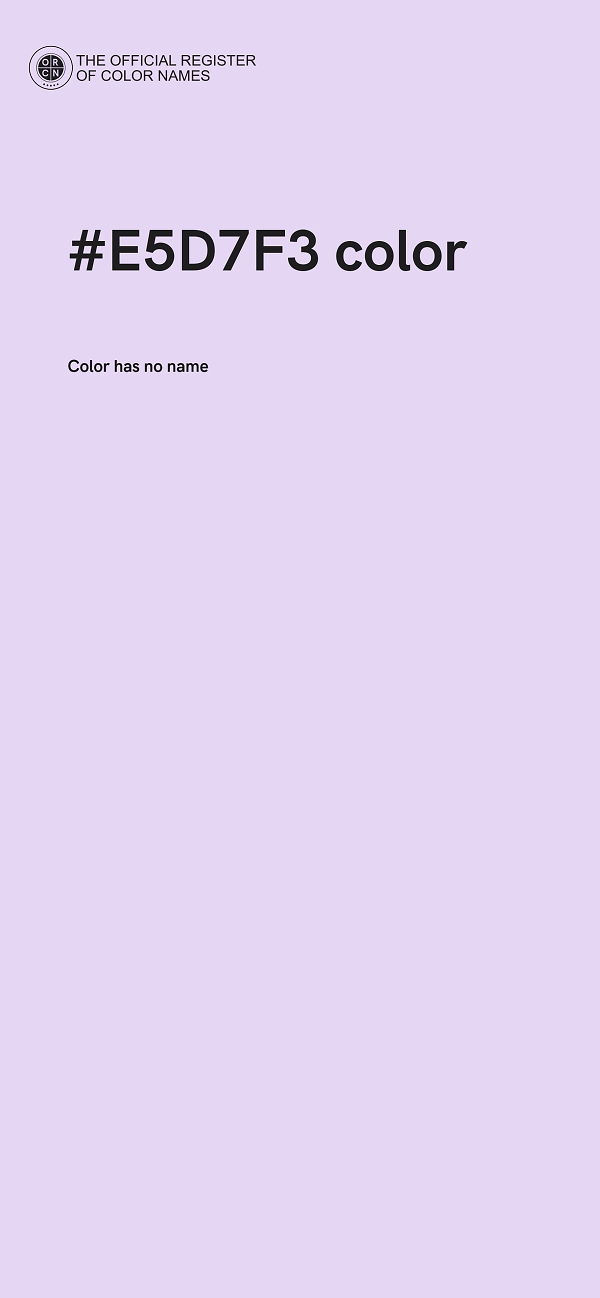 #E5D7F3 color image
