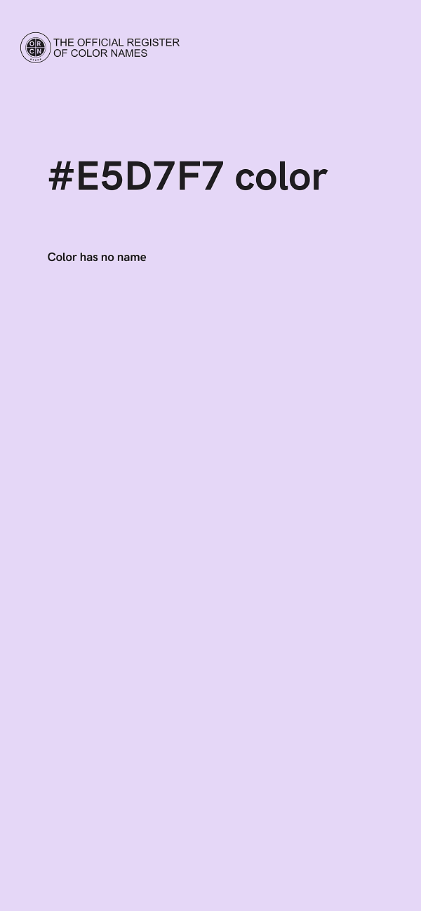 #E5D7F7 color image
