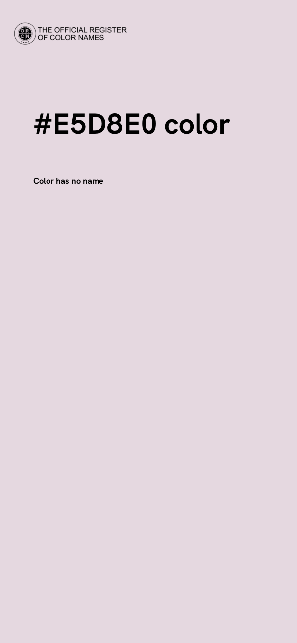 #E5D8E0 color image