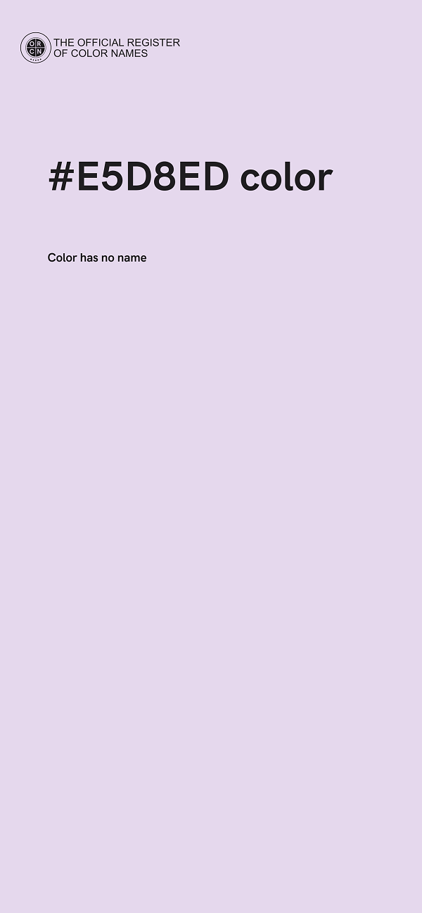 #E5D8ED color image