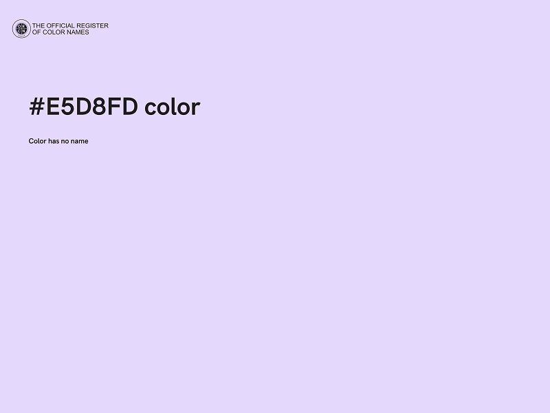 #E5D8FD color image