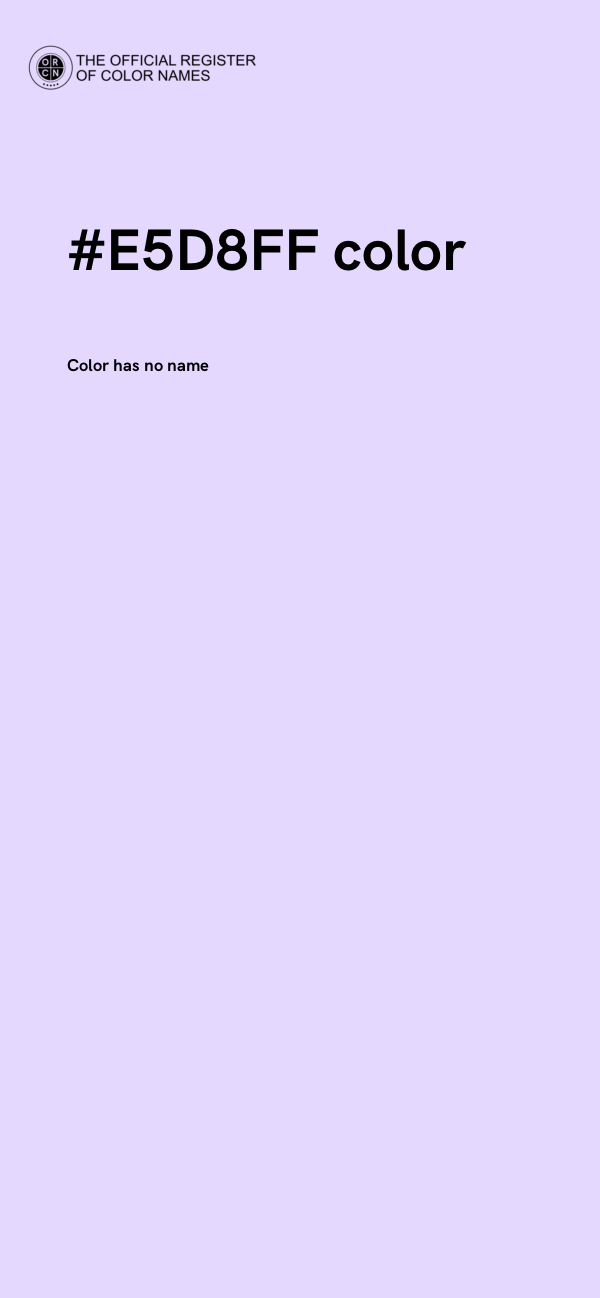 #E5D8FF color image