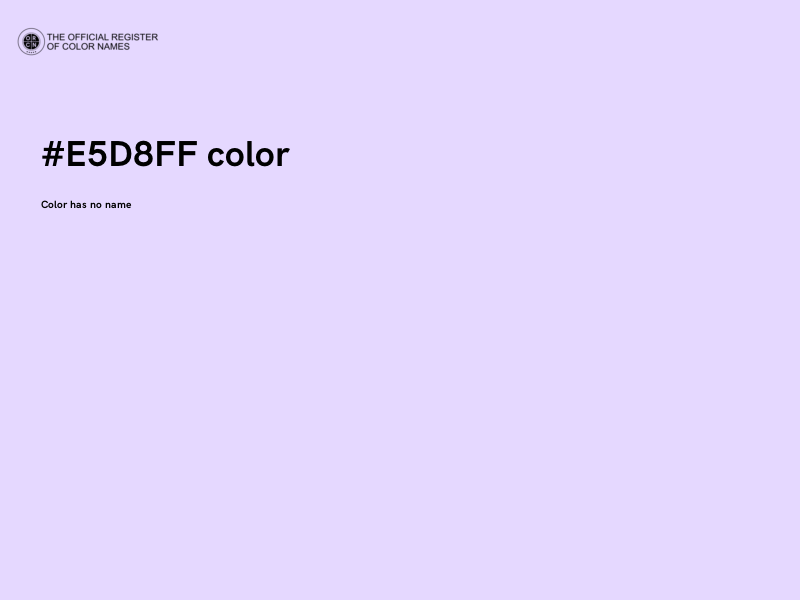 #E5D8FF color image