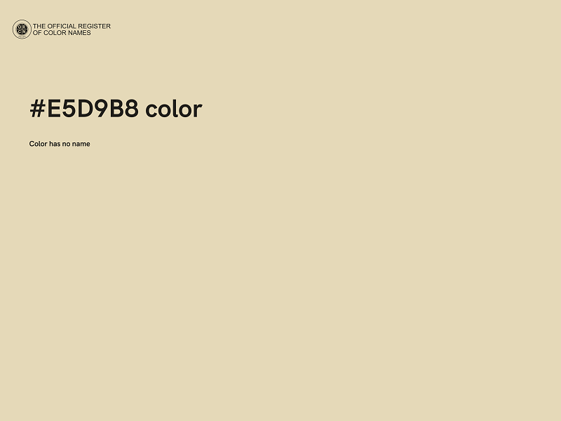 #E5D9B8 color image