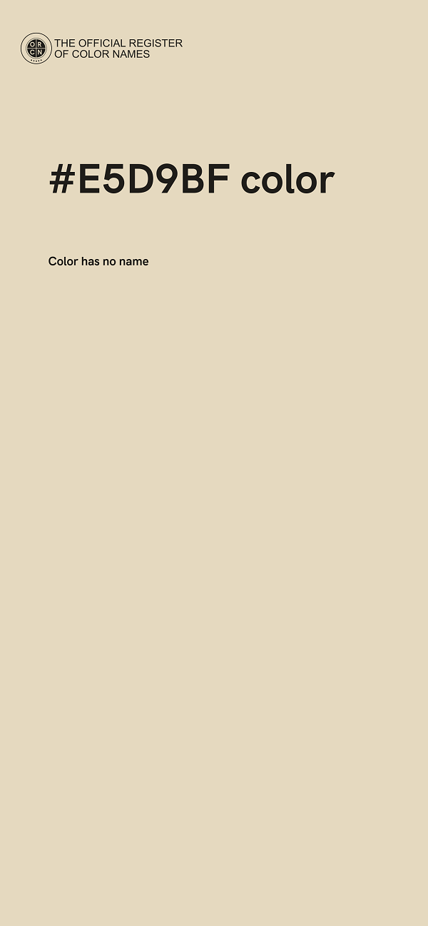 #E5D9BF color image
