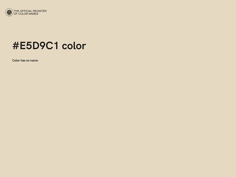 #E5D9C1 color image