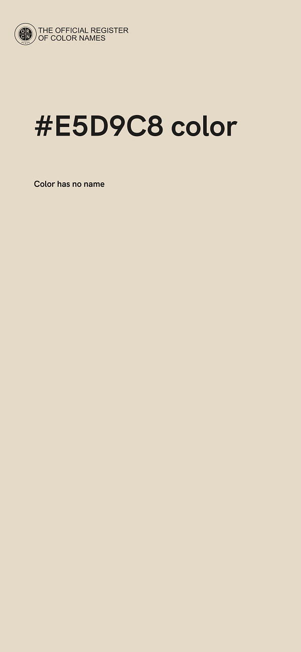 #E5D9C8 color image