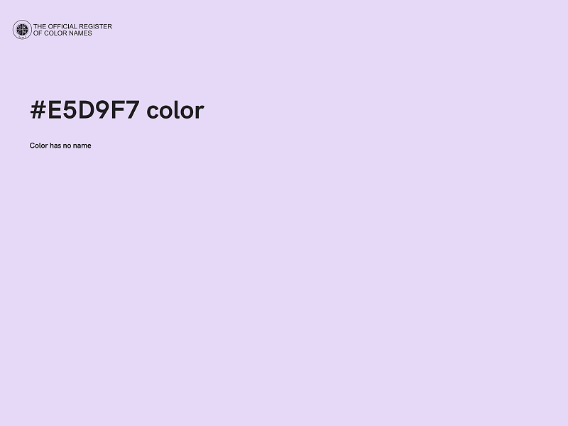 #E5D9F7 color image