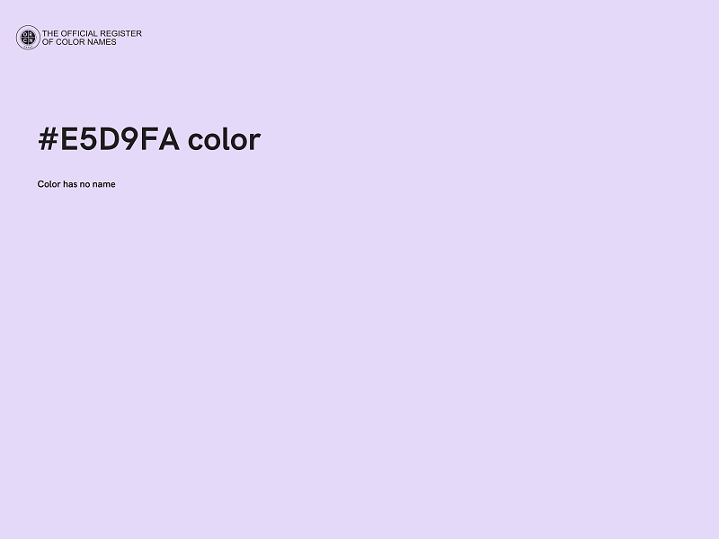 #E5D9FA color image