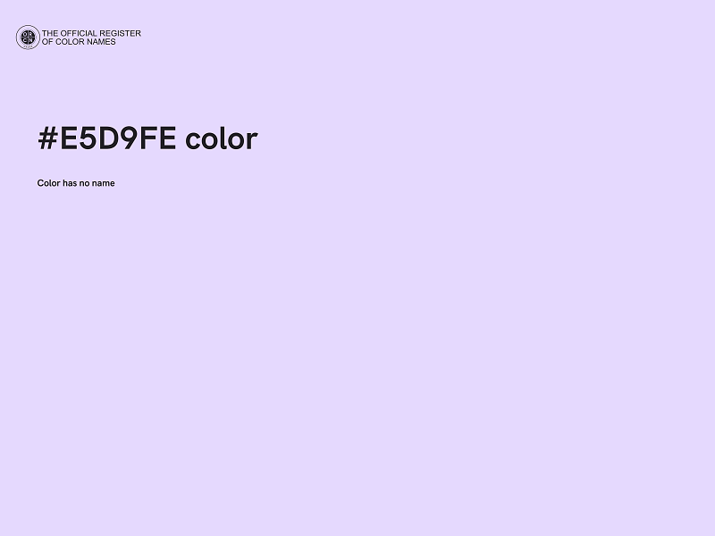 #E5D9FE color image