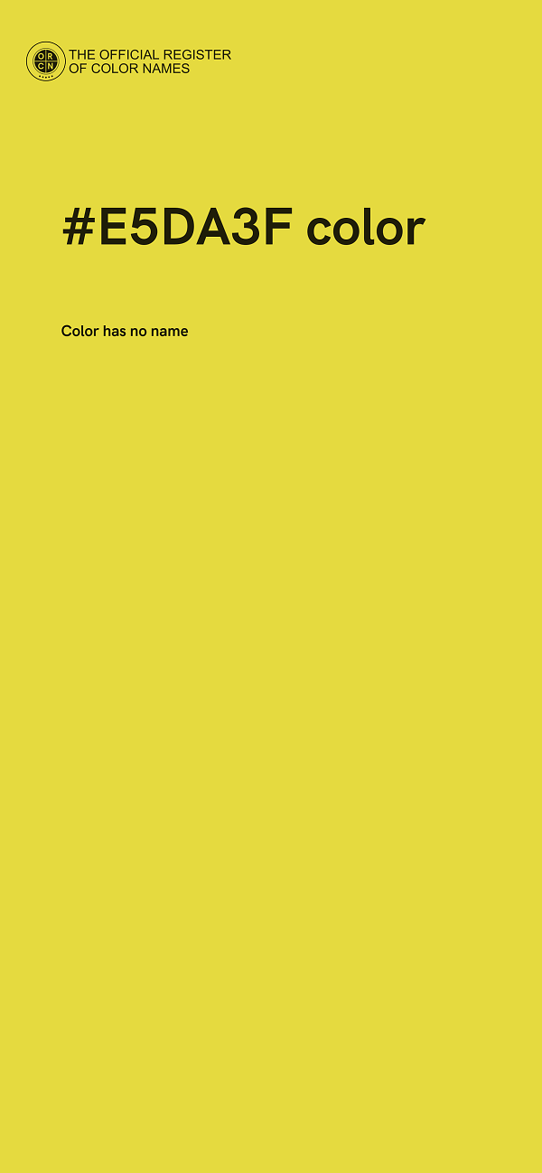 #E5DA3F color image