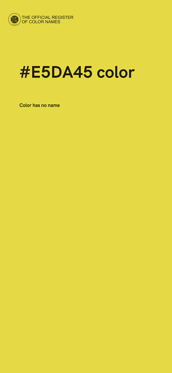 #E5DA45 color image