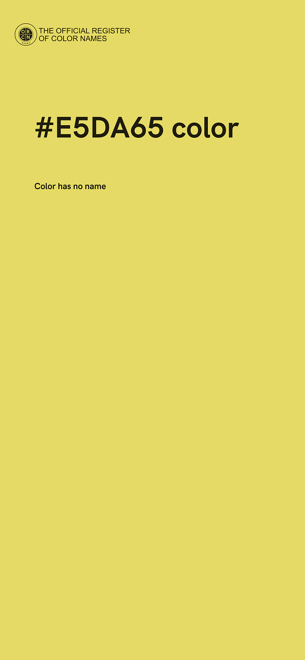 #E5DA65 color image