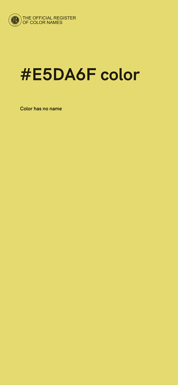 #E5DA6F color image