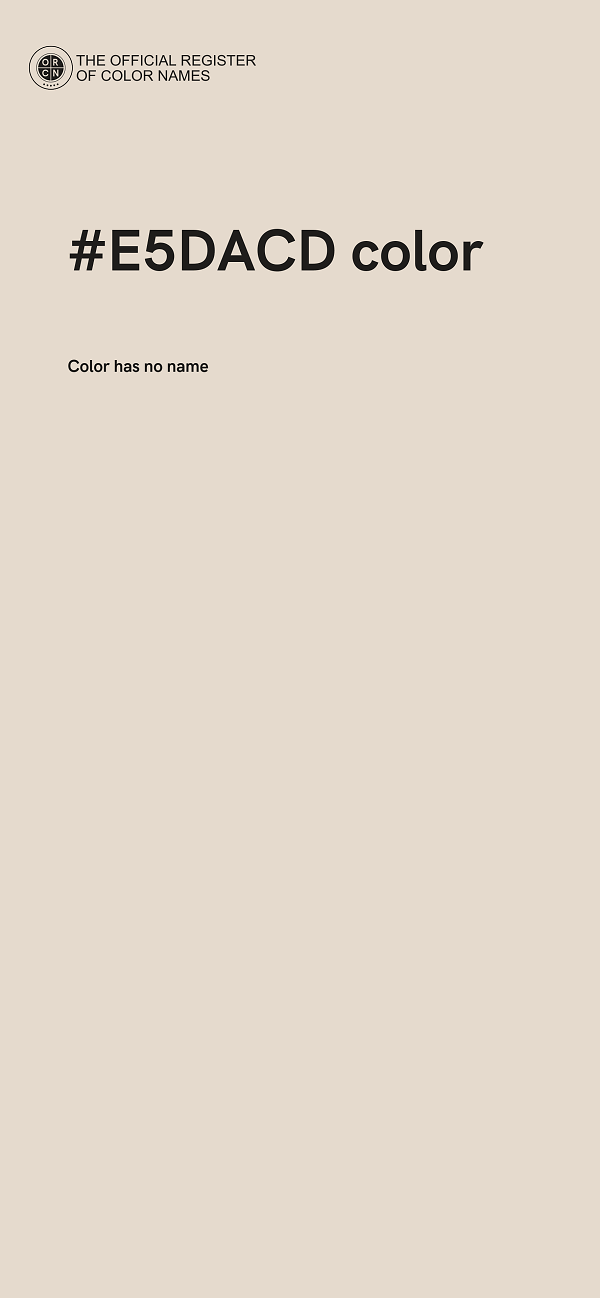 #E5DACD color image