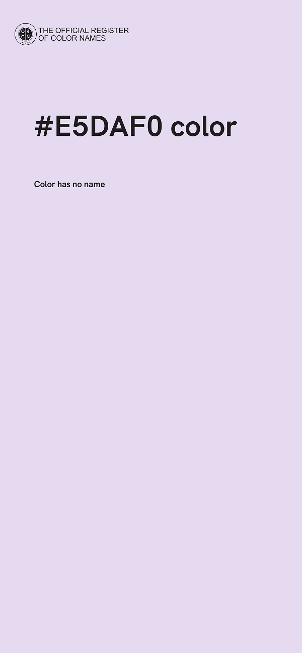 #E5DAF0 color image