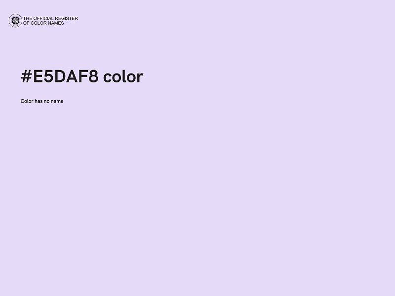 #E5DAF8 color image