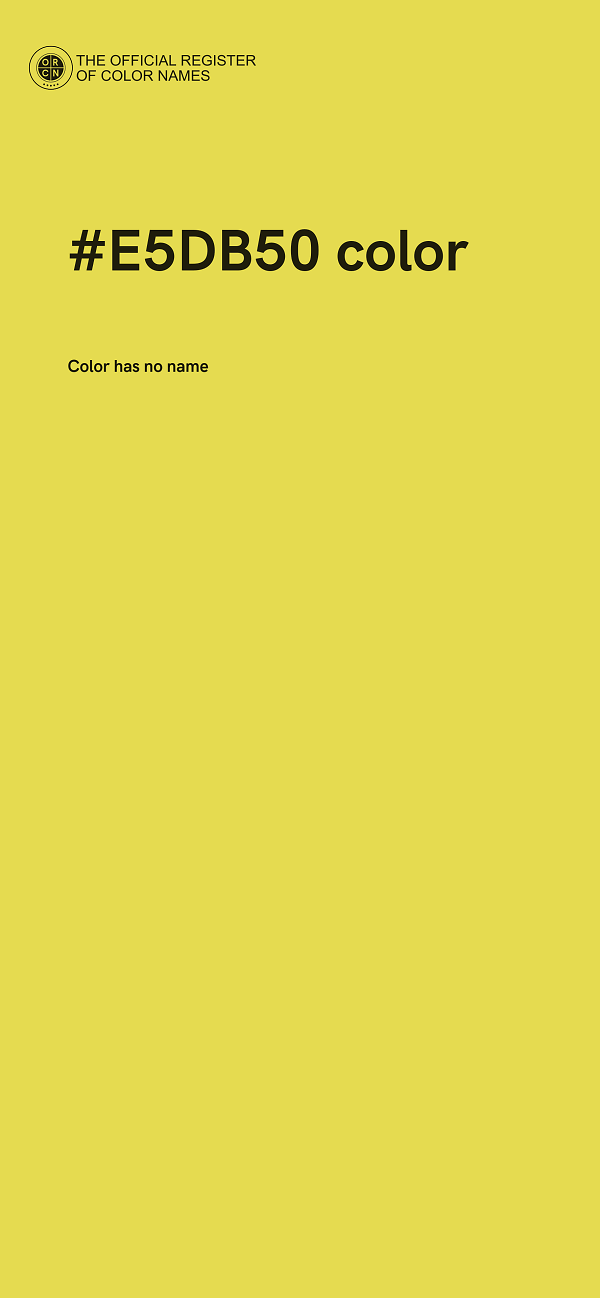 #E5DB50 color image
