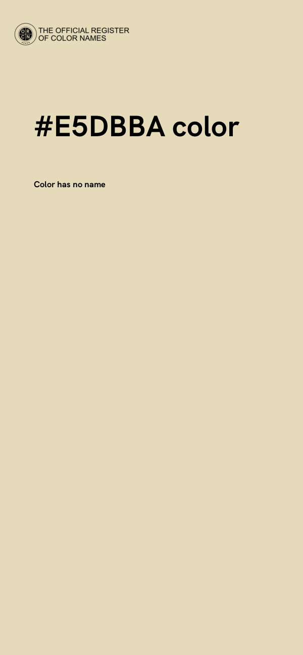 #E5DBBA color image
