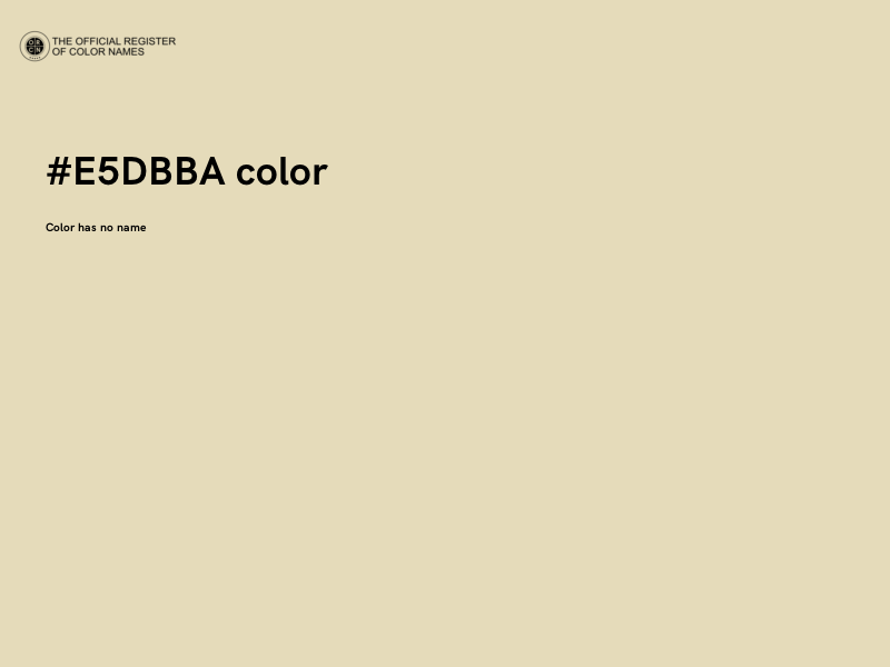 #E5DBBA color image