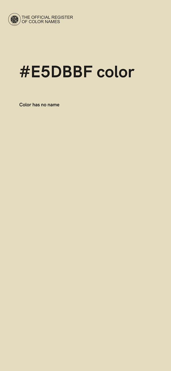 #E5DBBF color image