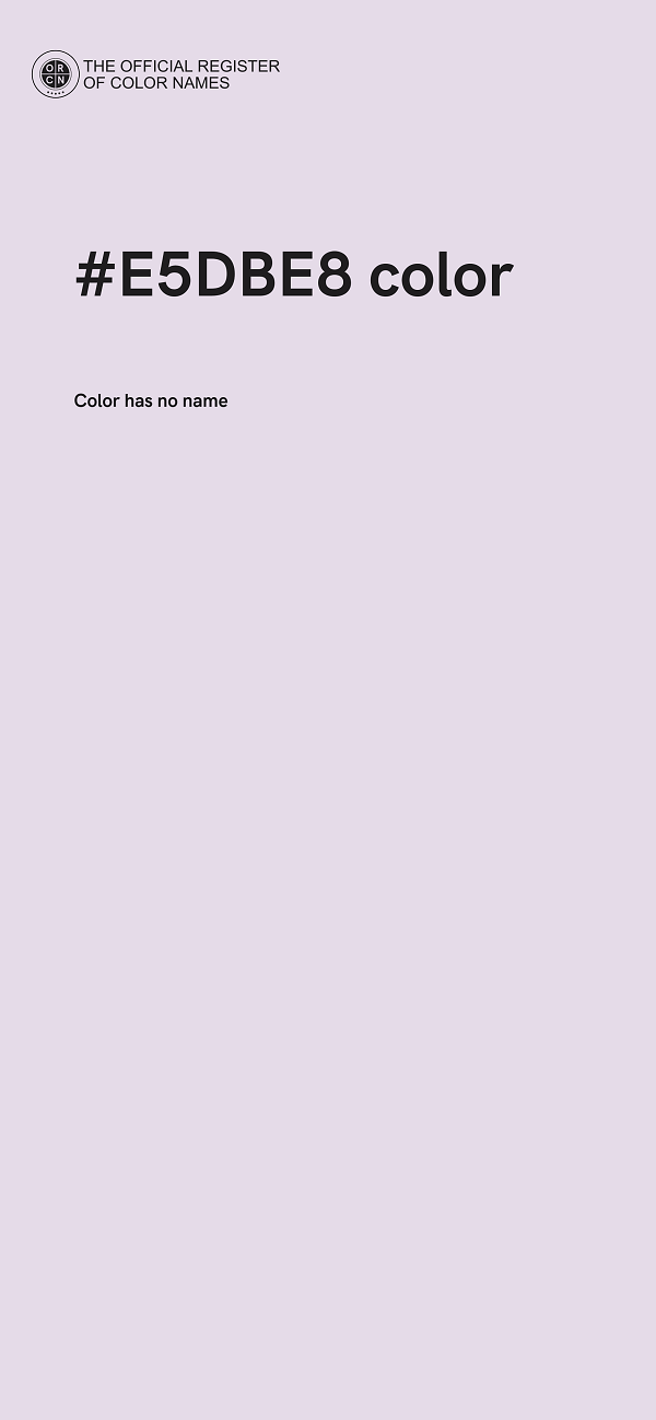 #E5DBE8 color image