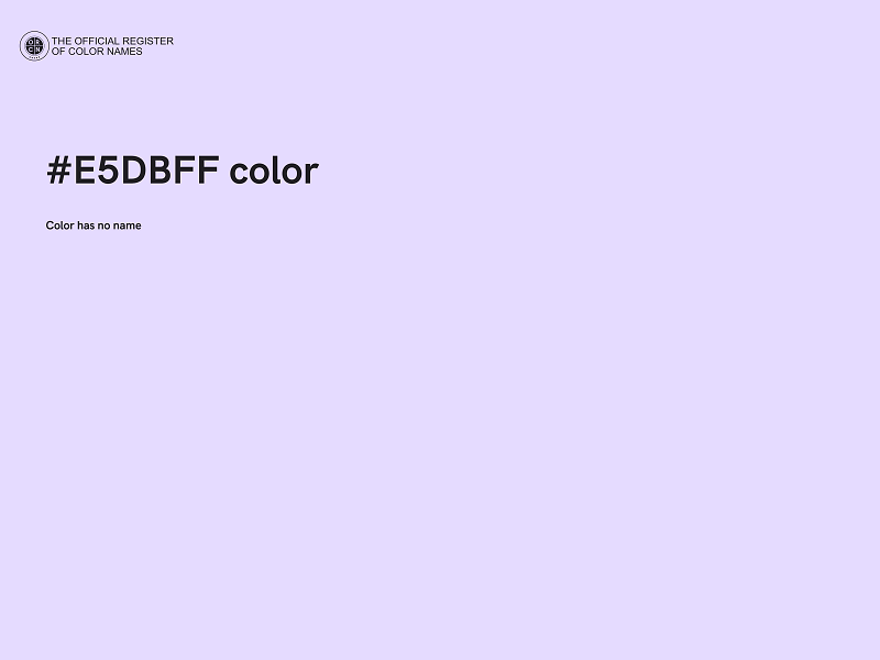 #E5DBFF color image