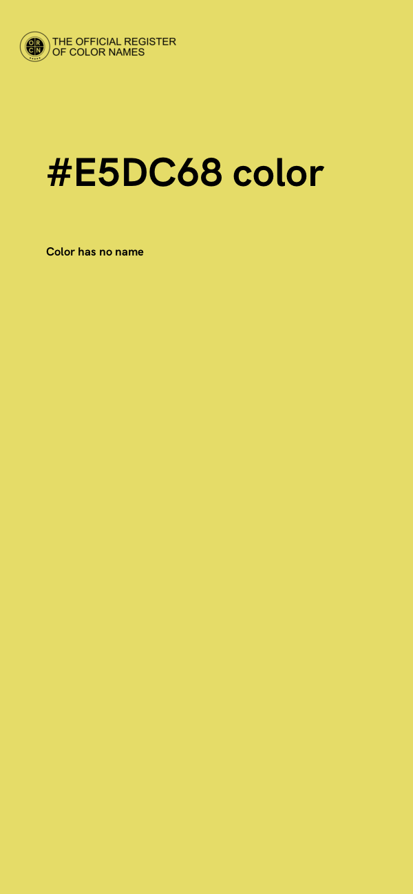 #E5DC68 color image