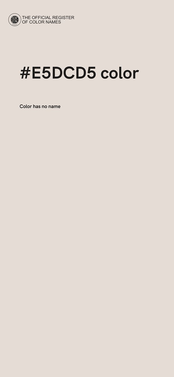 #E5DCD5 color image