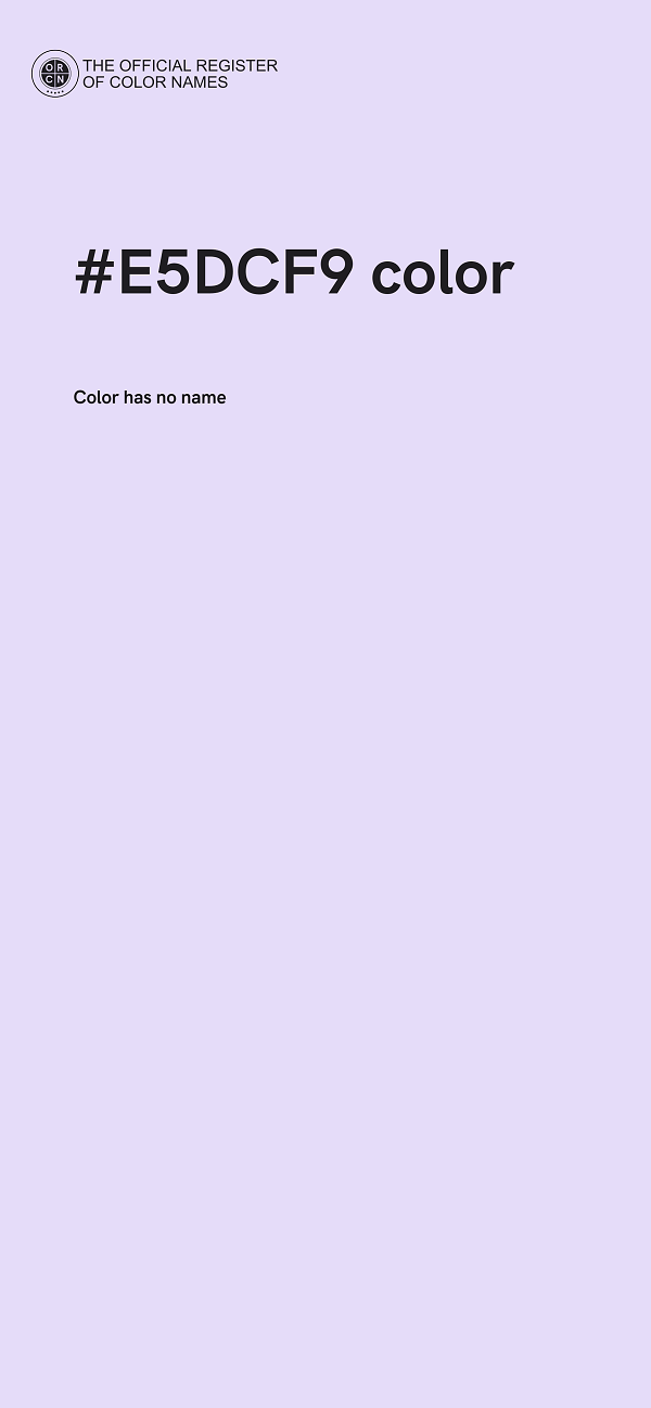 #E5DCF9 color image