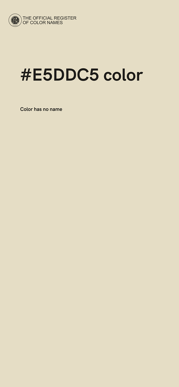 #E5DDC5 color image