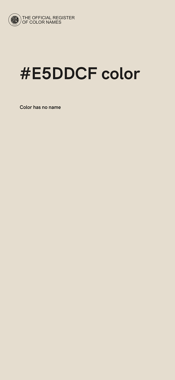 #E5DDCF color image