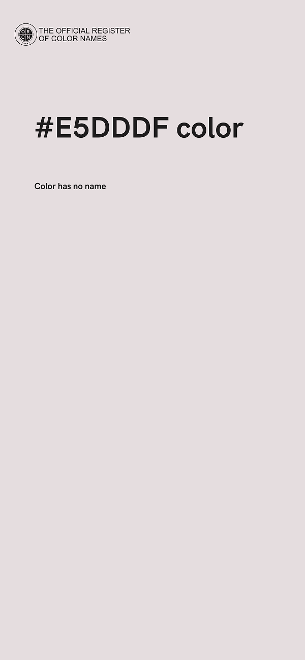 #E5DDDF color image