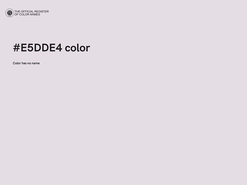 #E5DDE4 color image