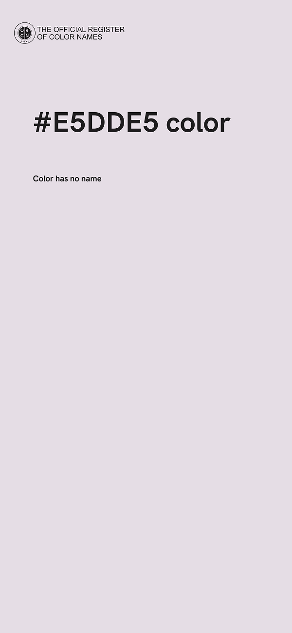 #E5DDE5 color image