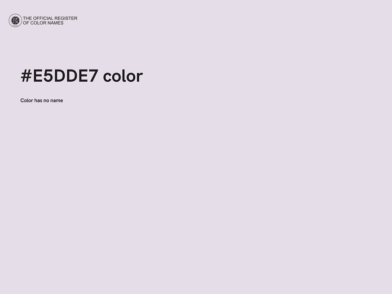 #E5DDE7 color image