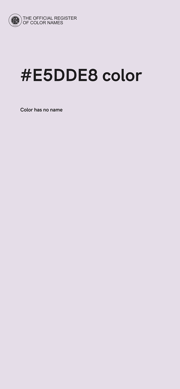 #E5DDE8 color image