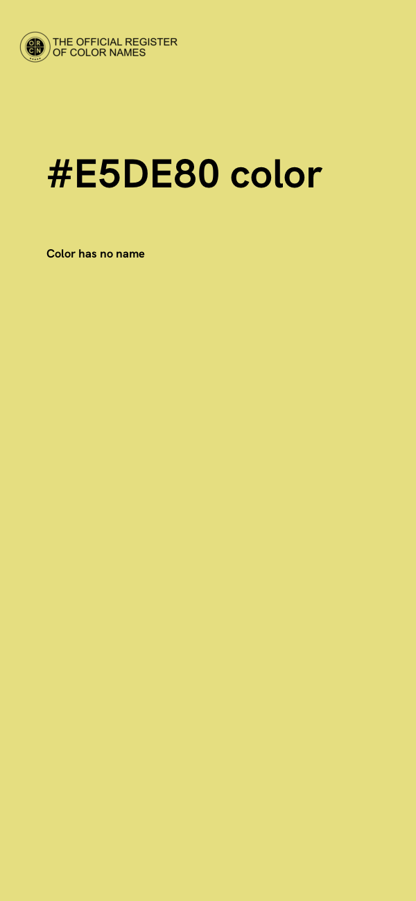 #E5DE80 color image