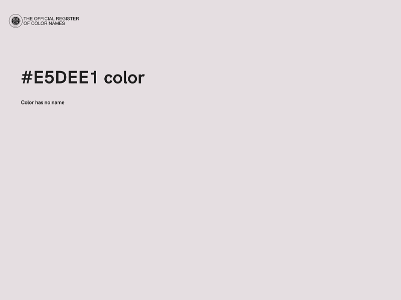 #E5DEE1 color image