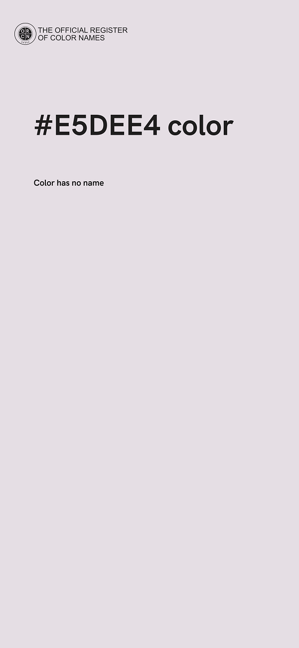 #E5DEE4 color image