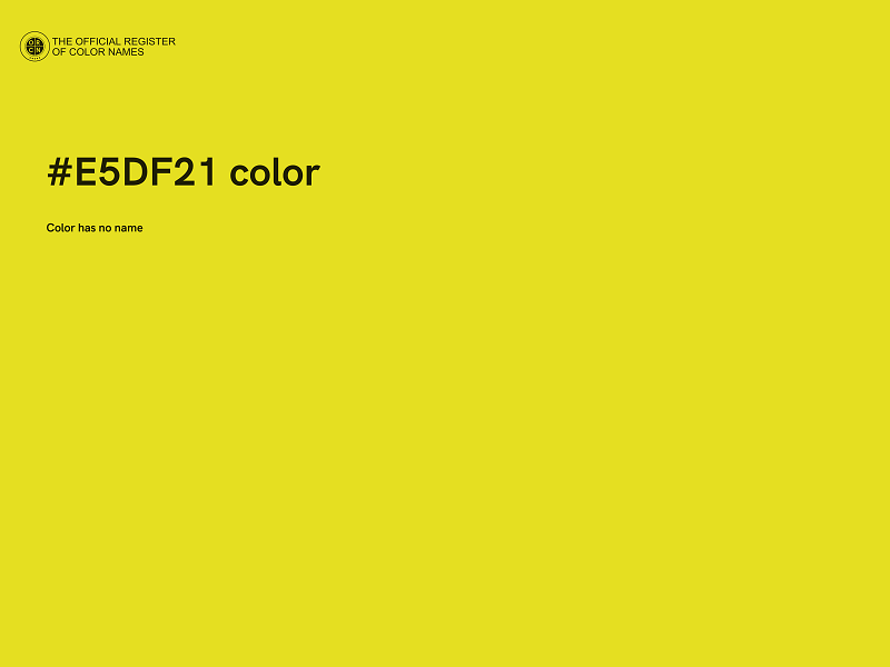 #E5DF21 color image