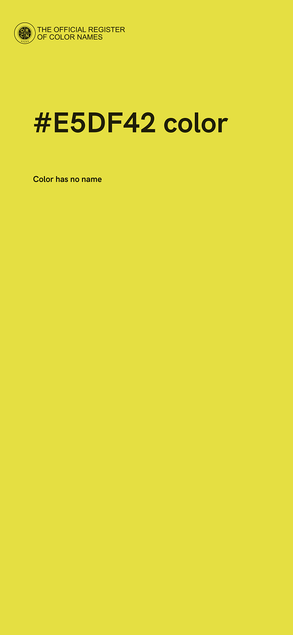 #E5DF42 color image
