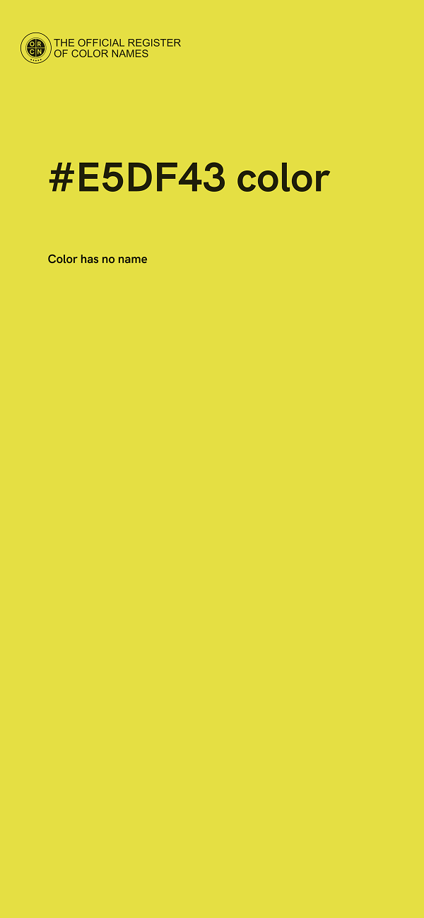 #E5DF43 color image
