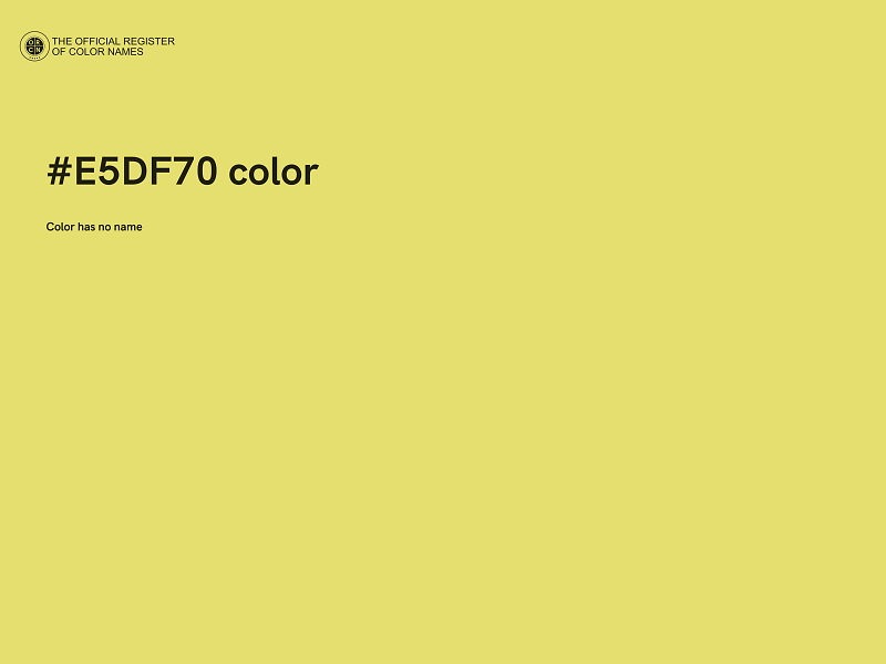 #E5DF70 color image